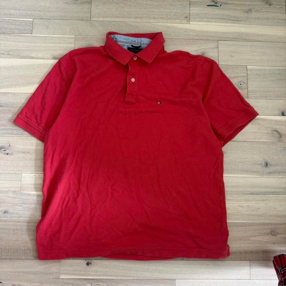 Tommy Hilfiger red polo shirt size XL
